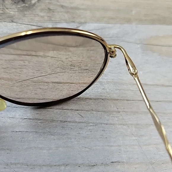 Vintage Carrera 5763 41 Sunglasses Tortoise - Gold Panto Round FRAMES ONLY Rare - Picture 7 of 11